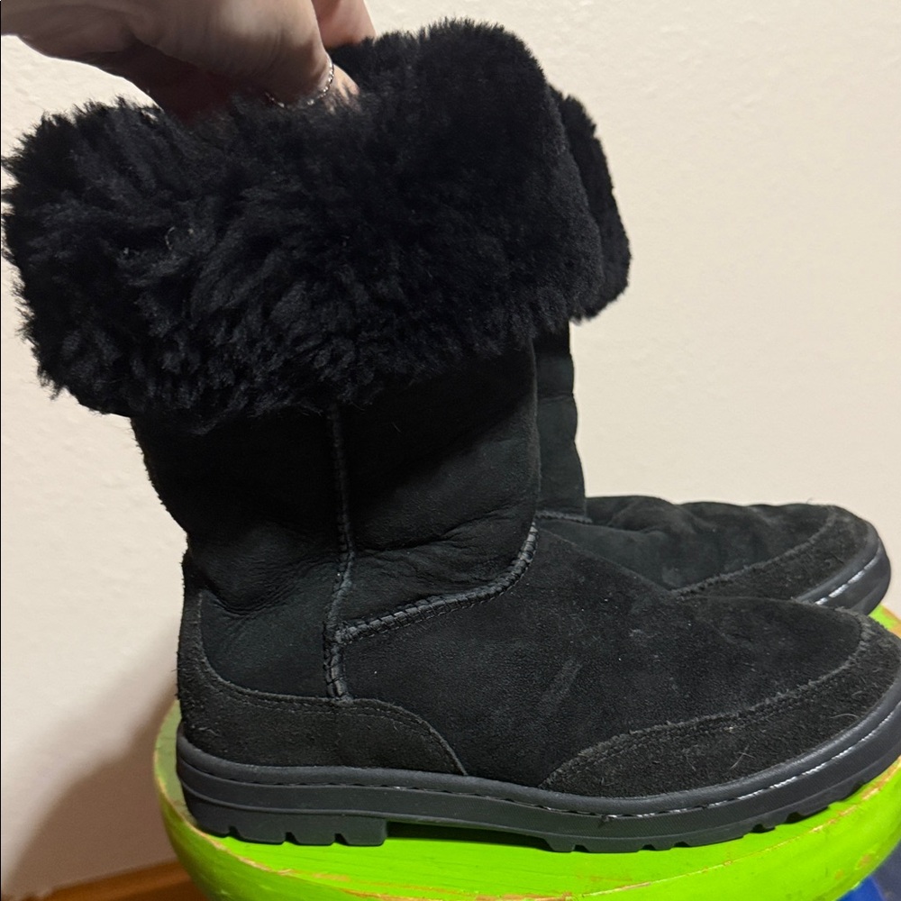 UGG Black Fur‎ Boots
